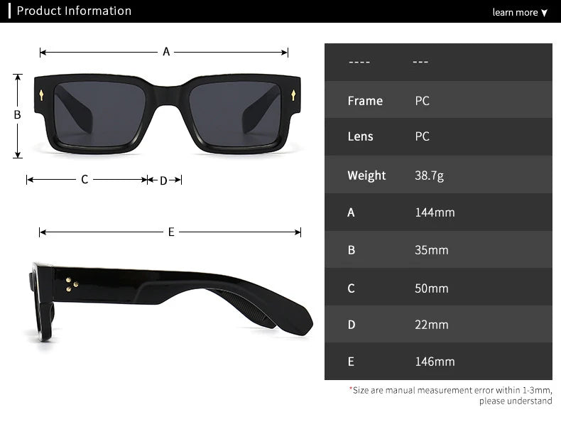 SO & EI Ins populaire mode carré Rivets hommes lunettes de soleil Vintage Punk dégradé femmes tendance vert foncé lunettes de soleil nuances UV400