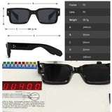 SO & EI Ins populaire mode carré Rivets hommes lunettes de soleil Vintage Punk dégradé femmes tendance vert foncé lunettes de soleil nuances UV400